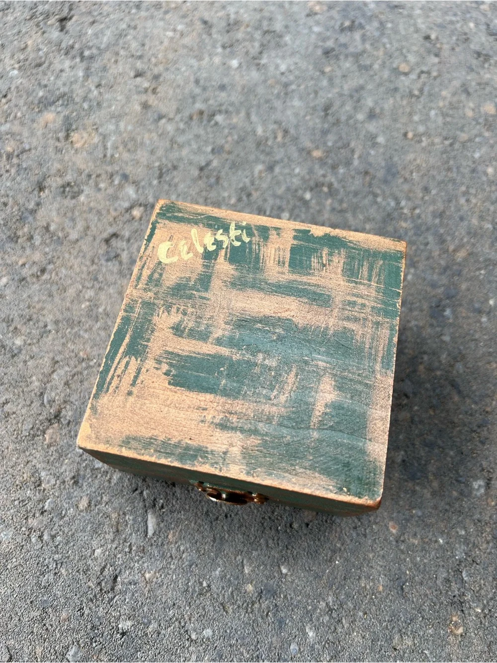 Vintage Decoupage Wooden Trinket Box Victorian Garden Jewelry Ring Box